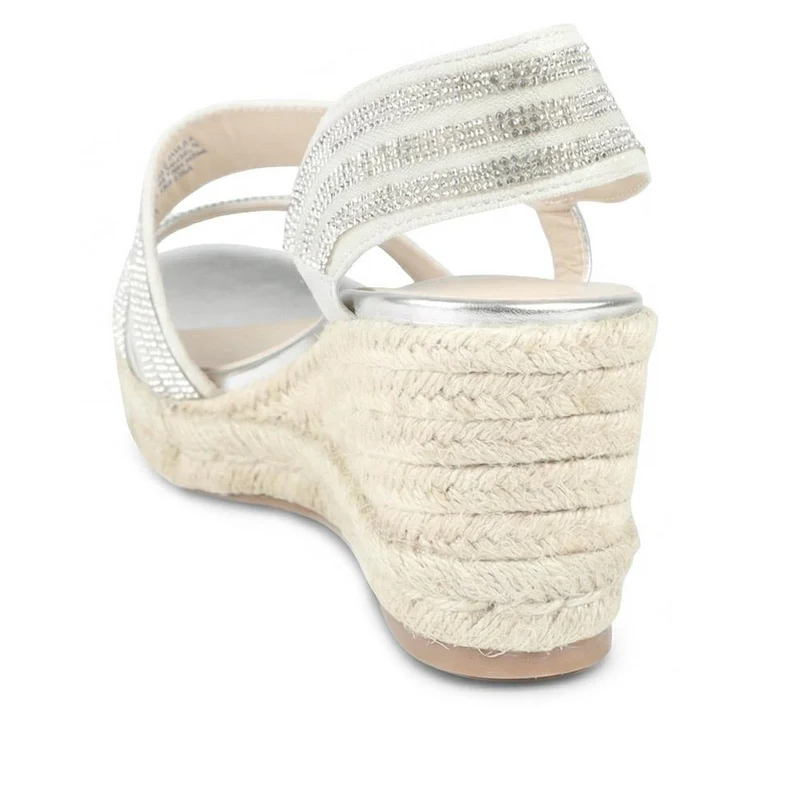 Diamante Elastic Fit Espadrilles - WBINS43083 / 329 262 - Silver