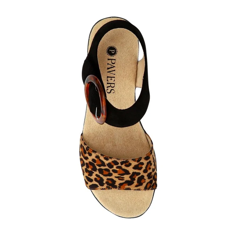 Touch-Fasten Wedge Sandals - WBINS39086 / 325 357 - Leopard