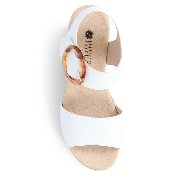 Touch-Fasten Wedge Sandals - WBINS39086 / 325 357 - White