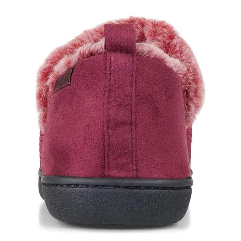 Padders Ladies Slippers 2E Side Stitched Washable - DORA - Dora / null - Winter Red Sparkle Cord