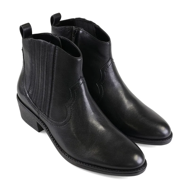 Essential Comfort Boots E Fit - JESSIE - Jessie / null - Black Tumbled Leather