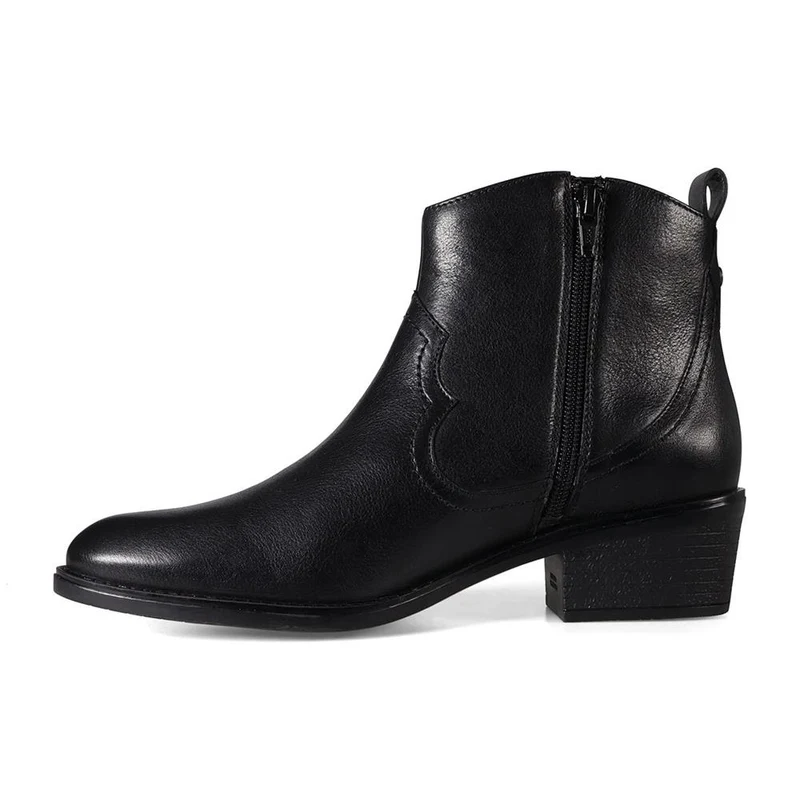 Essential Comfort Boots E Fit - JESSIE - Jessie / null - Black Tumbled Leather