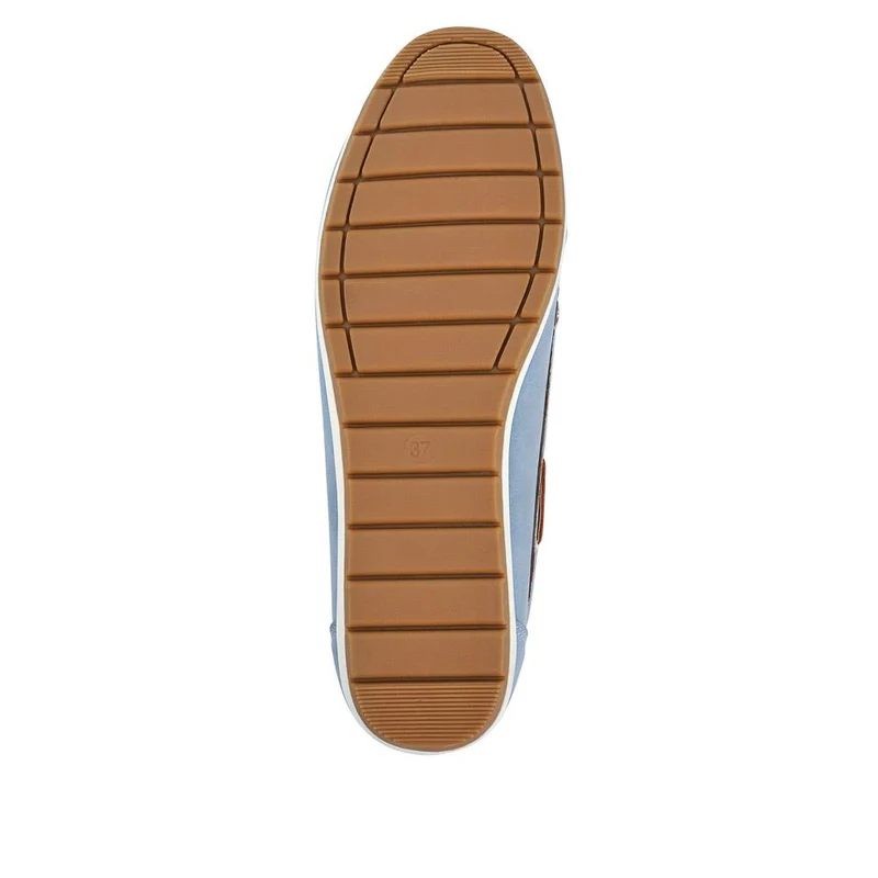 Bow Detailed Moccasins - BAIZH41038 / 327 316 - Denim