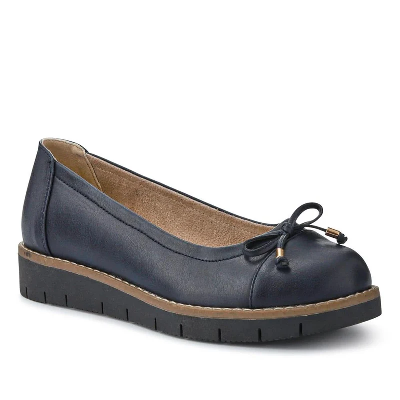 Wide Fit Bow-Detailed Chunky Pumps - WBINS41100 / 327 323