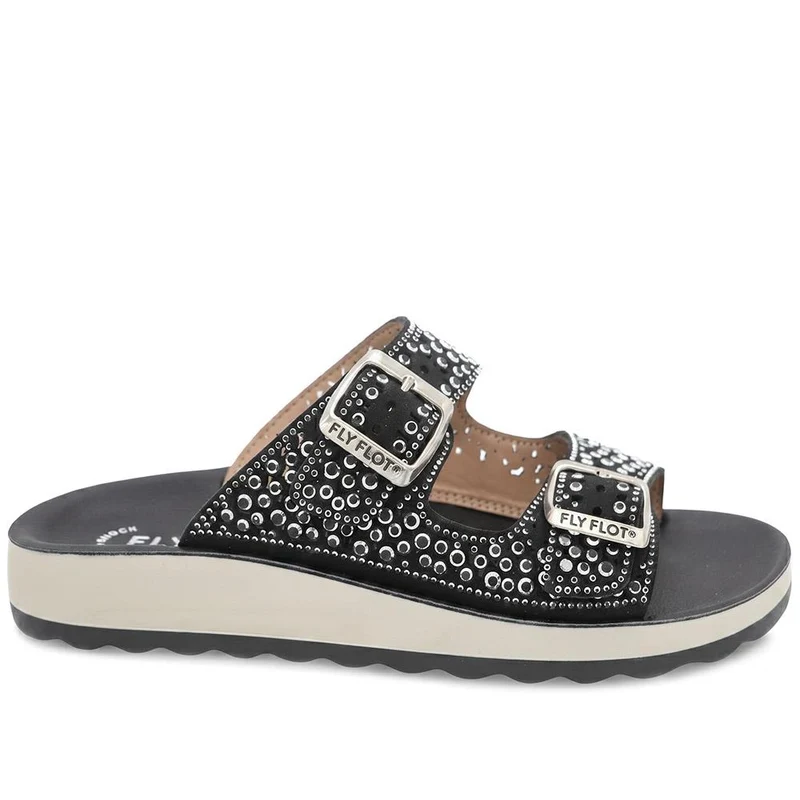 Fly Flot Dual Buckle Cushioned Sandals - FLY43020 / 328 644 - Black