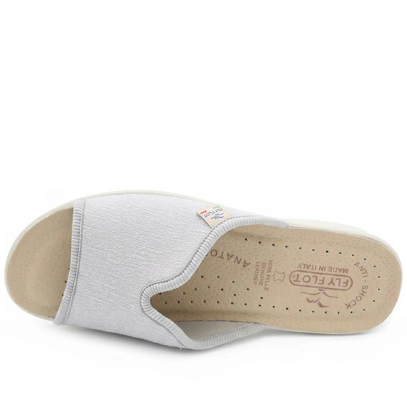 Fly Flot Stretch Fit Mule Sandals - FLY43014 / 328 647 - Silver Shimmer