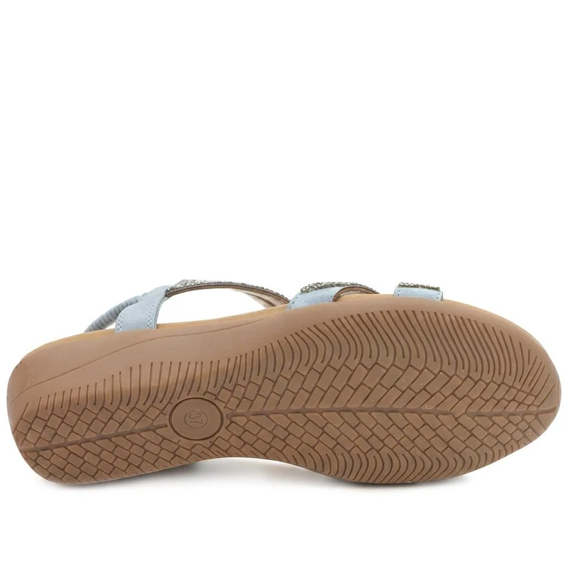 Elasticated Wedge Sandals with Cushioned Insole - BAIZH43008 / 329 250 - Blue