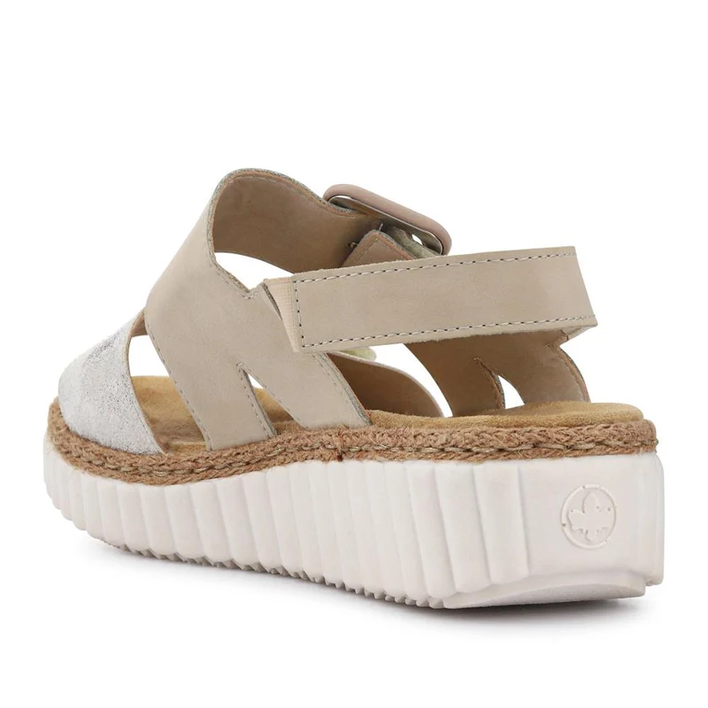 Wide-Fit Cushioned Wedge Sandals - RKR41539 / 327 288 - Beige
