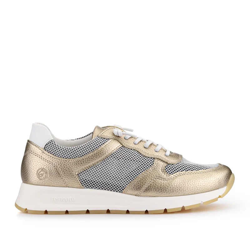 Leather Wedge-Heeled Trainers - DRS41516 / 327 091 - Gold