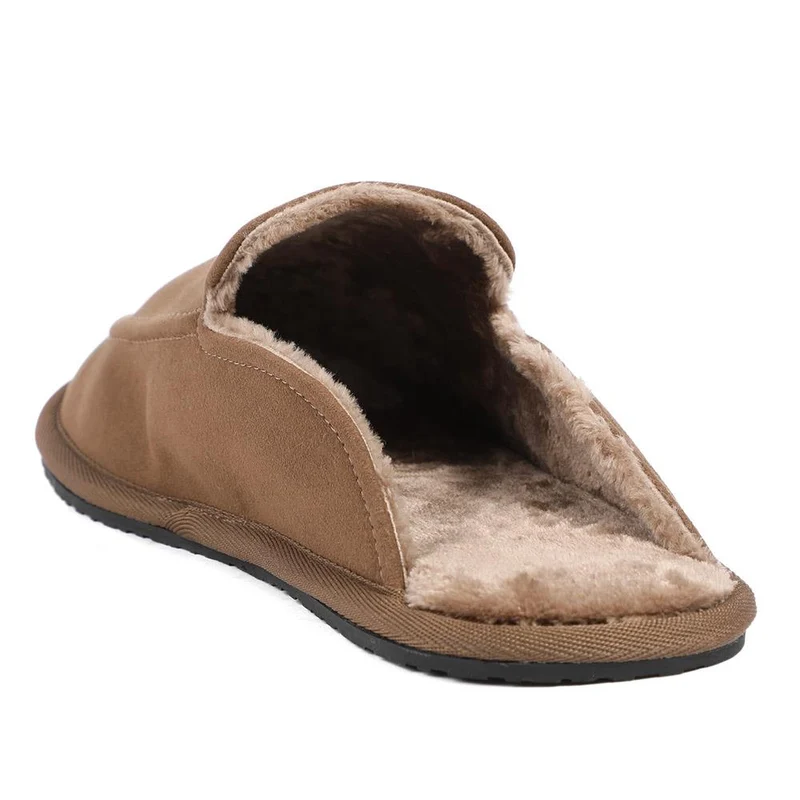 Boss Microfibre Slippers With Rubber Sole - HUGO42510 / 327 811 - Brown