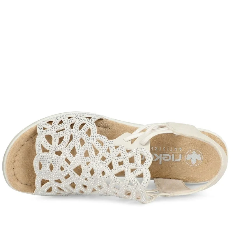 Rieker Wedged Slingback Sandals - RKR43575 / 329 203 - Beige