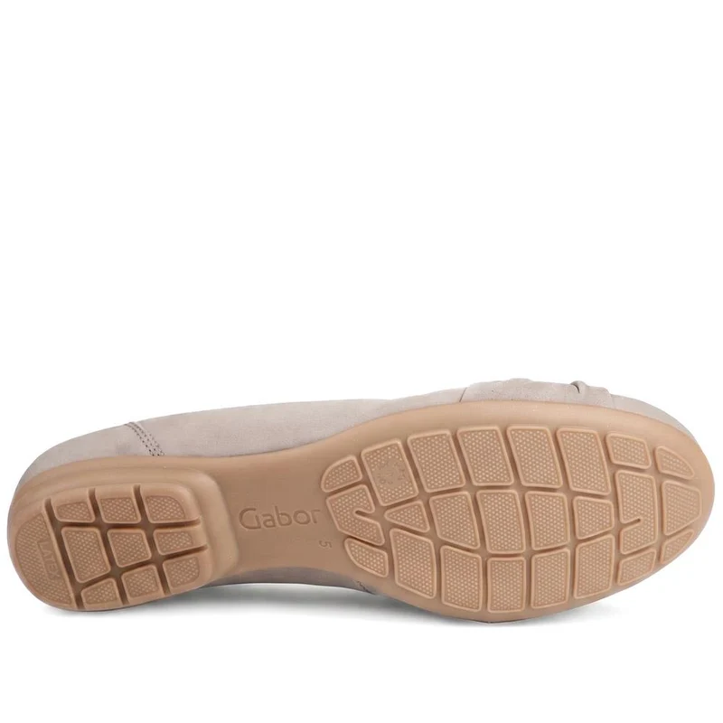 Gabor Wide Fit Leather Heeled Pumps - GABC44509 / 330 264 - Taupe