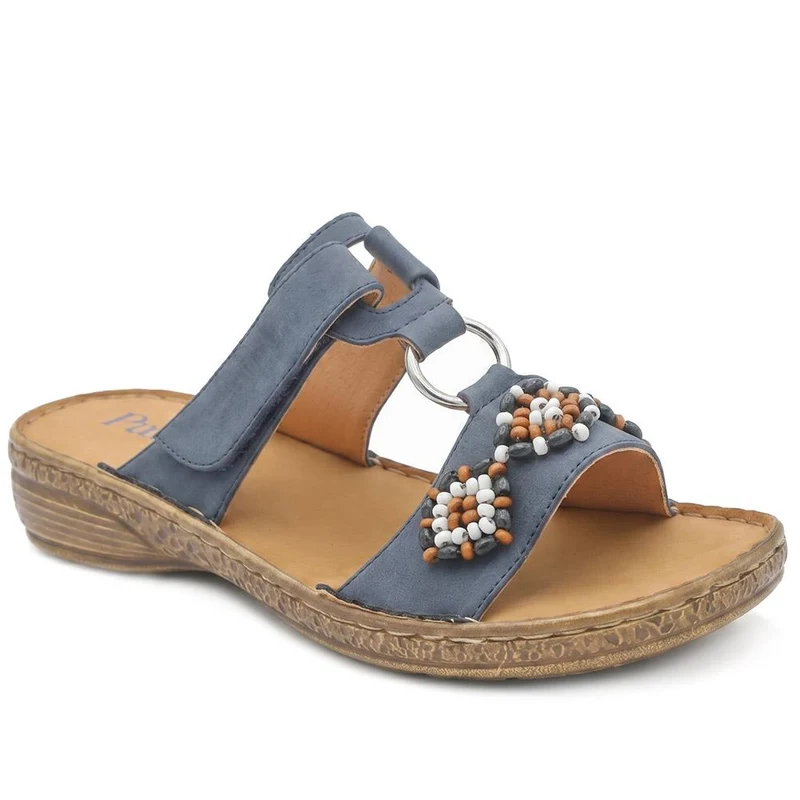 Adjustable Fasten Lightweight Sandals - WOIL43018 / 329 043 - Blue
