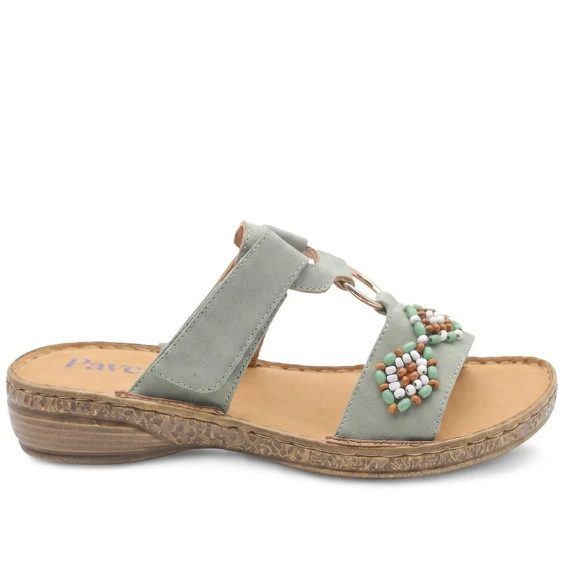Adjustable Fasten Lightweight Sandals - WOIL43018 / 329 043 - Green