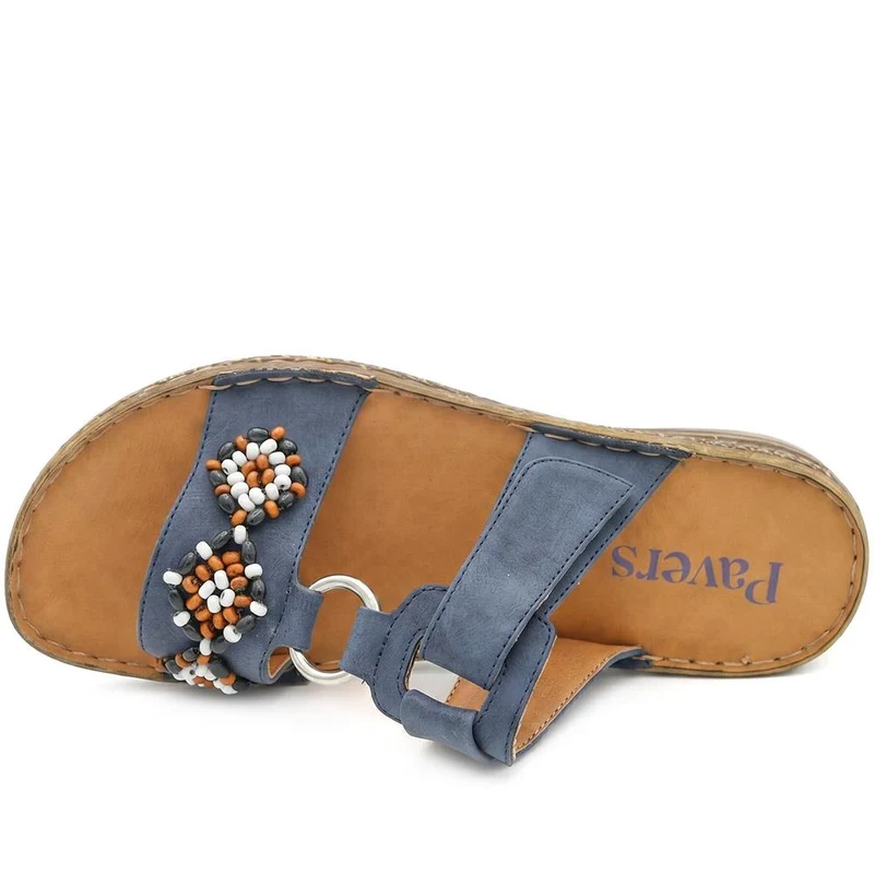 Adjustable Fasten Lightweight Sandals - WOIL43018 / 329 043 - Blue