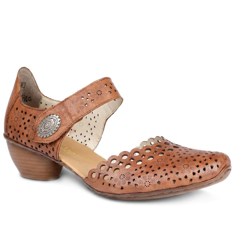 Leather Cuban-Heeled Mary Janes - RKR41536 / 327 286