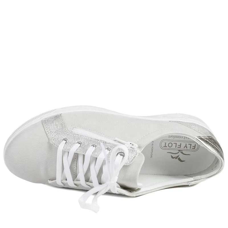 Leather Trainers with Functional Zip - CAL43001 / 329 364 - Taupe