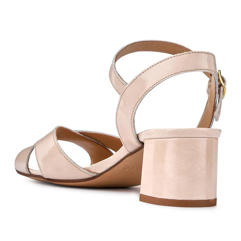 Hesper Leather High Heels - HESPER / 327 790 - Cream Patent