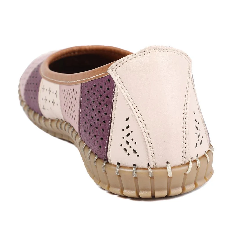 Bellissimo Leather Laser Cut Pumps - BELMET43008 / 329 220 - Lilac Multi