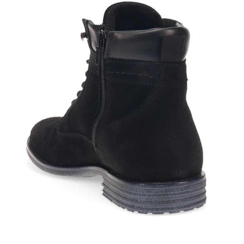 Docklands Leather Lace-Up Boots - DOCKLANDS / 321 008 - Black Suede