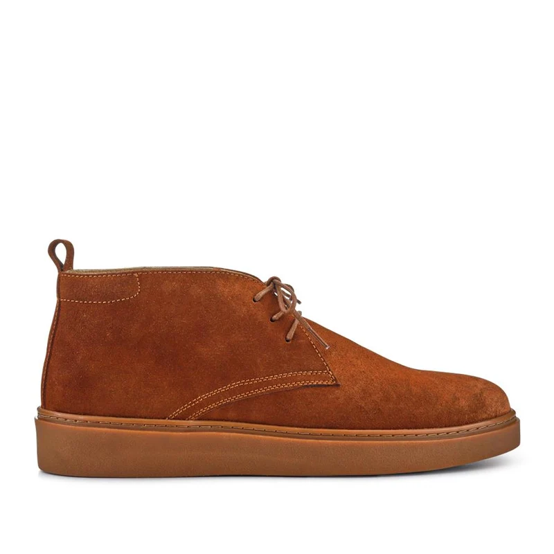 Dane Leather Lace-Up Boots - DANE / 327 863 - Tan Suede