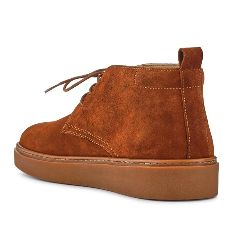 Dane Leather Lace-Up Boots - DANE / 327 863 - Tan Suede
