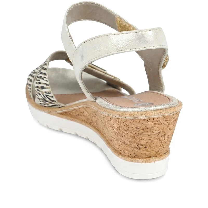 Premium Leather Touch-Fastening Sandals - DRS41515 / 327 093 - Multi