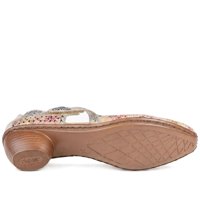 Leather Cuban-Heeled Mary Janes - RKR41536 / 327 286 - Multi