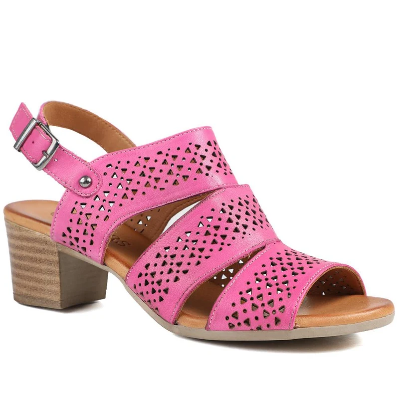 Wide Fit Fashionable Leather Sandals - VITAS43000 / 329 416