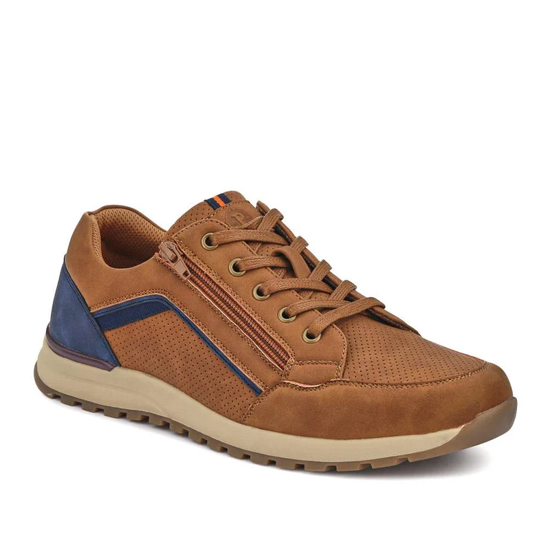 Casual Lace-Up Trainers - CHANG41001 / 327 310 - Tan
