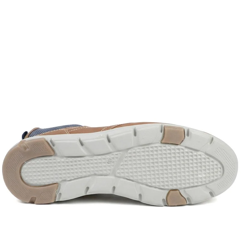 Premium Leather Slip On Shoes - SHAFI43002 / 329 320 - Tan