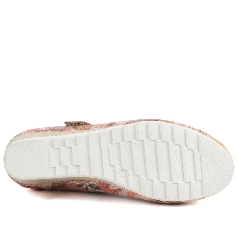 Grippy Adjustable Fasten Mary Janes - WOIL43001 / 328 882 - Pink Floral