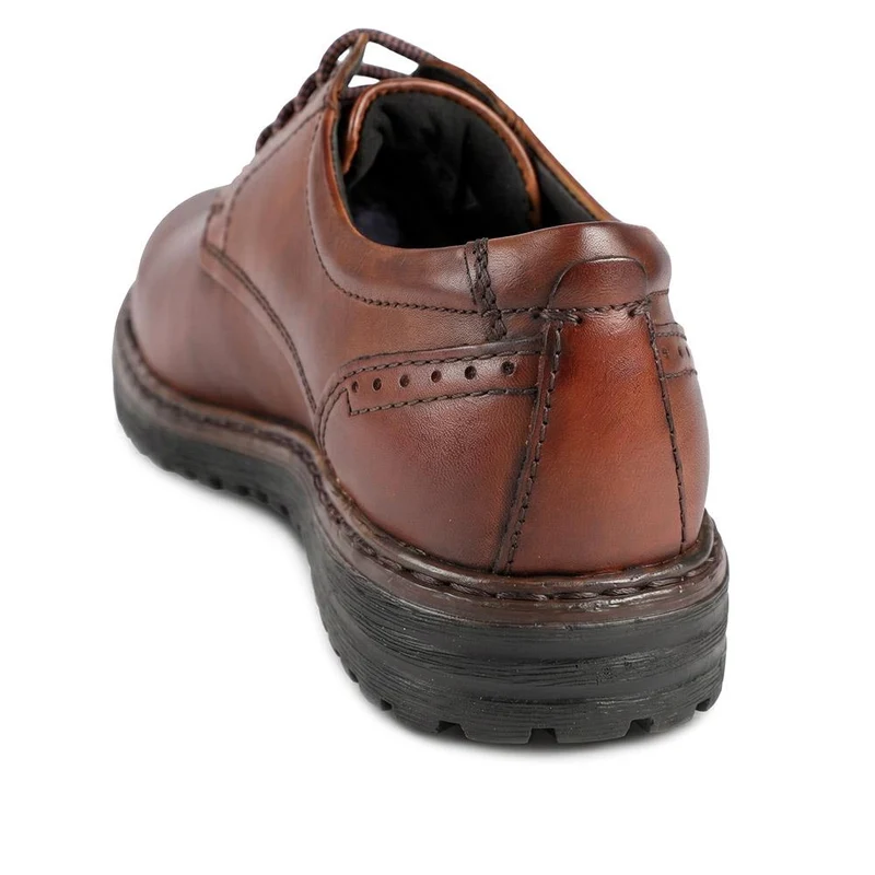 Wide-Fit Water-Resistant Leather Shoes - JOSEF41510 / 327 050 - Cognac