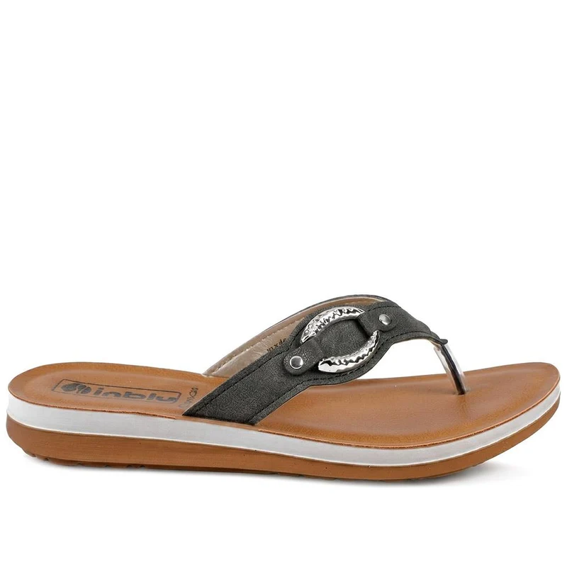 Inblu Embellished Toe Post Sandals - INB43035 / 330 329 - Black