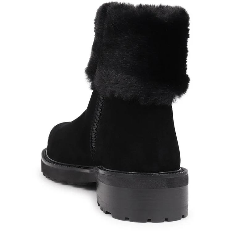 Manda Leather Ankle Boots - MANDA / 325 855 - Black