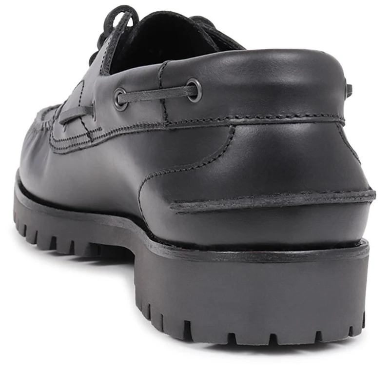 Pickering2 Leather Boat Shoes - PICKERING2 / 325 137 - Black