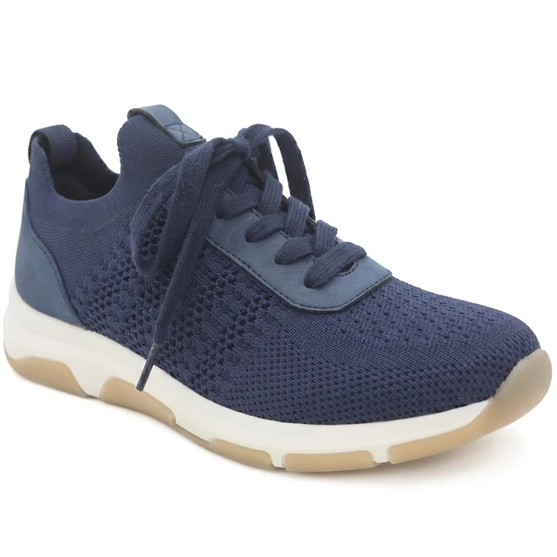 Breathable Lace Up Sporty Trainers - WBINS43070 / 329 264 - Navy