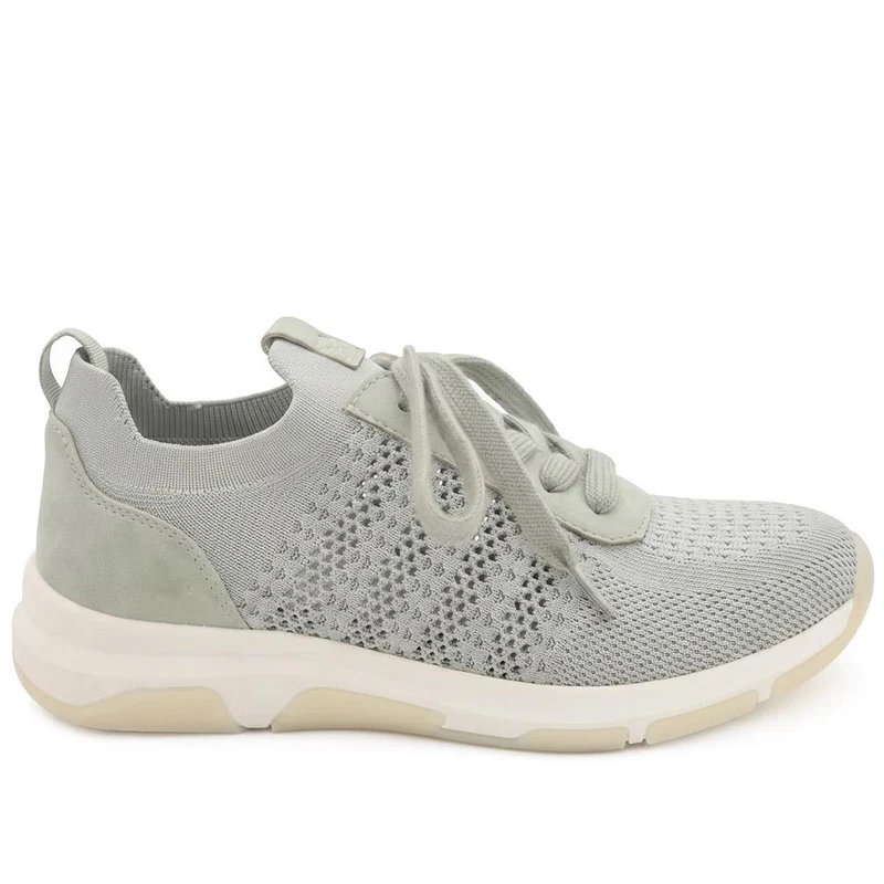 Breathable Lace Up Sporty Trainers - WBINS43070 / 329 264 - Khaki