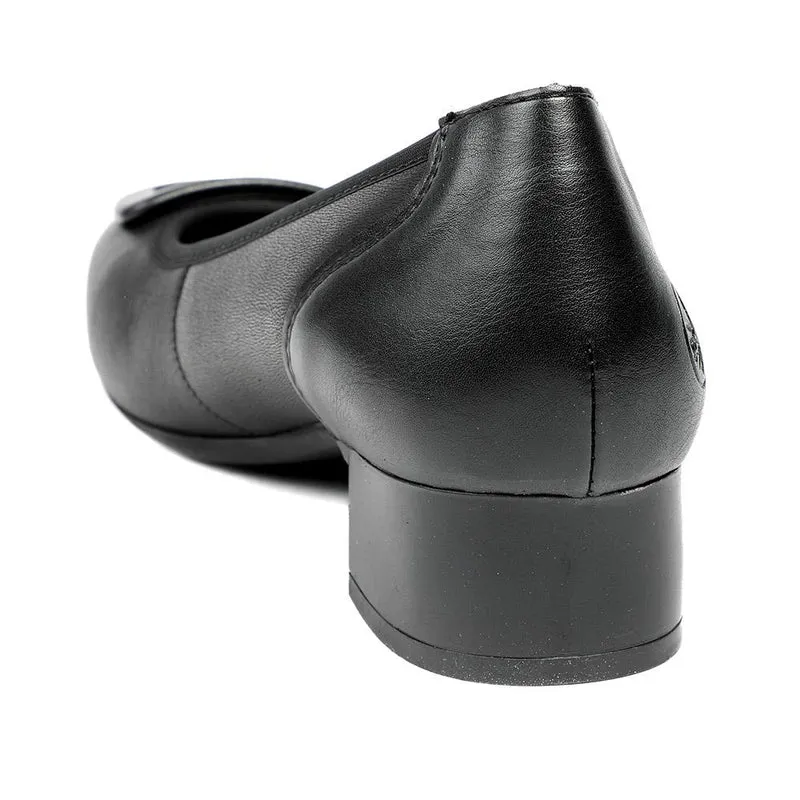 Rieker Smart Premium Leather Court Shoes - RKR43518 / 328 781 - Black