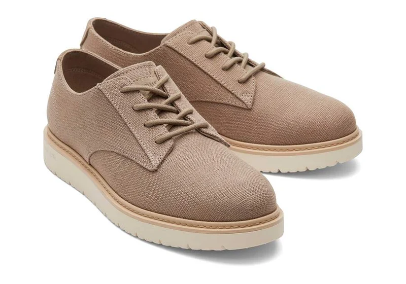 TOMS Herren Navi TRVL Lite Taupe Heritage Canvas Abendschuh - Taupe