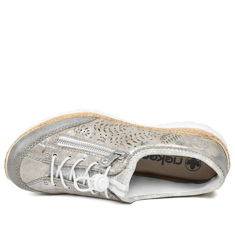 Rieker Bungee Lace & Zip Trainers - RKR43007 / 328 772 - Grey