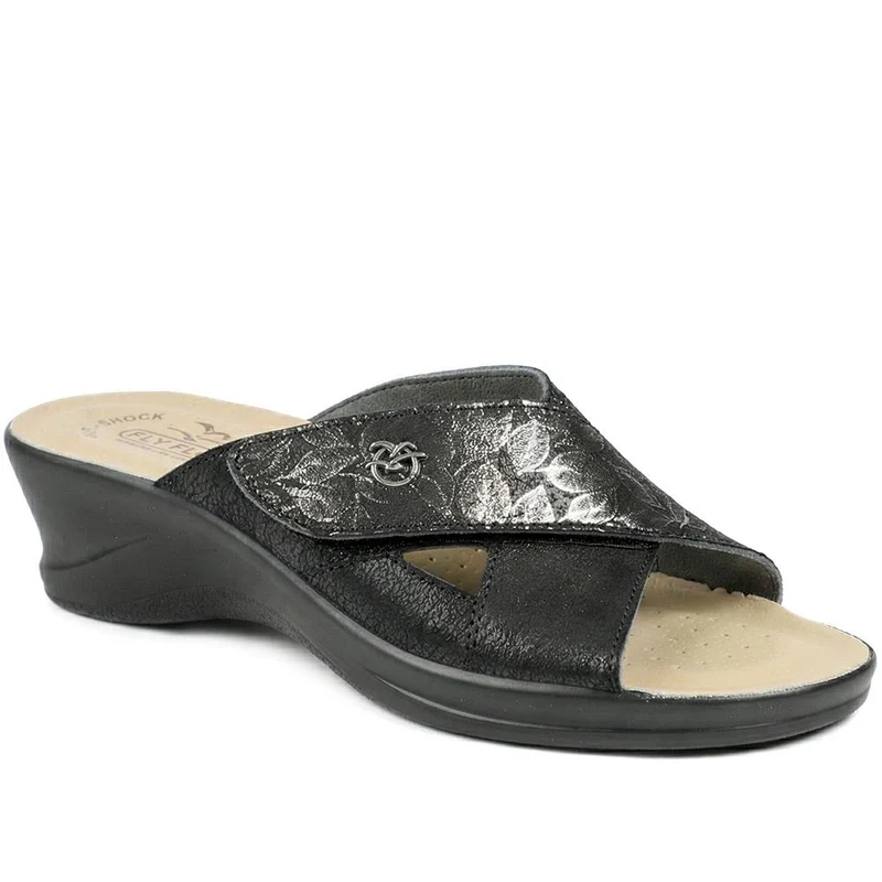Fly Flot Adjustable Fasten Mule Sandals - FLY43019 / 328 645 - Black