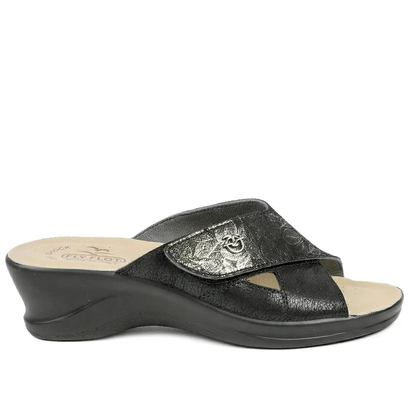 Fly Flot Adjustable Fasten Mule Sandals - FLY43019 / 328 645 - Black