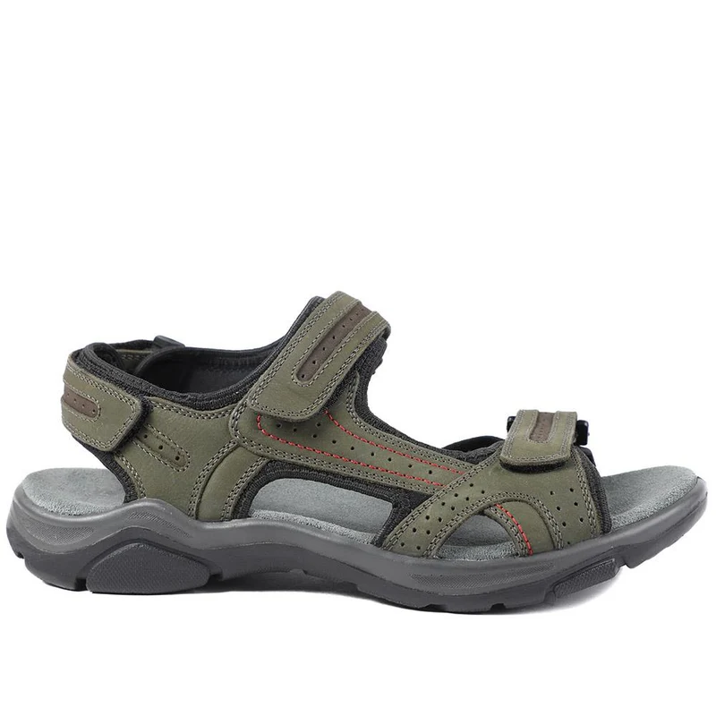 Comfy Triple Touch Fasten Sandals - DDIN43007 / 329 101 - Khaki