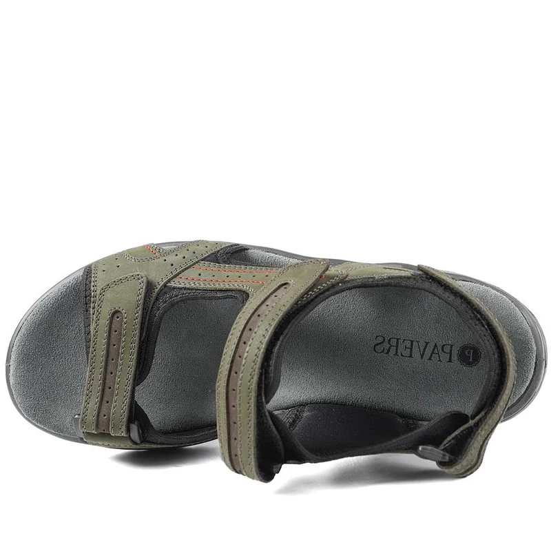 Comfy Triple Touch Fasten Sandals - DDIN43007 / 329 101 - Khaki