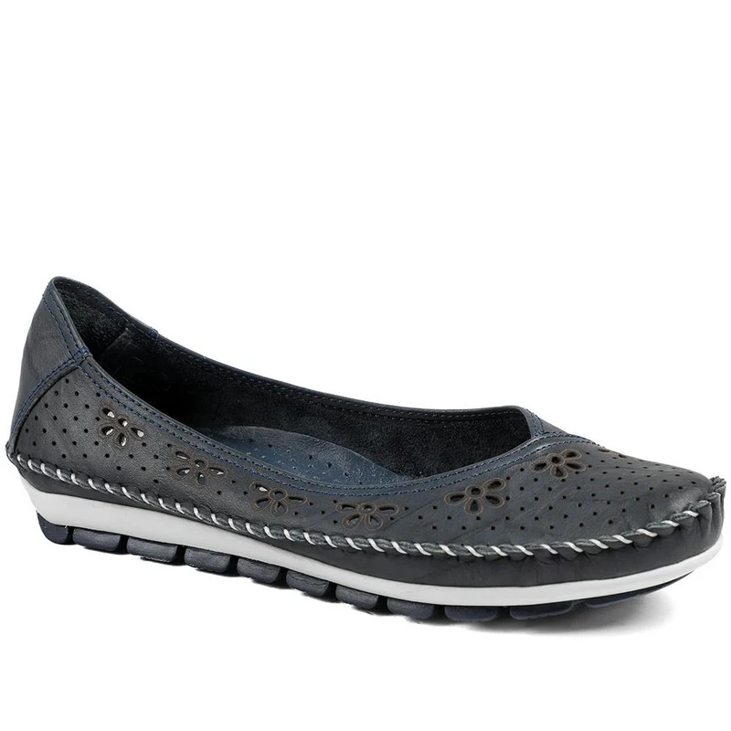 Breathable All Leather Grippy Pumps - SIMIN43001 / 329 020