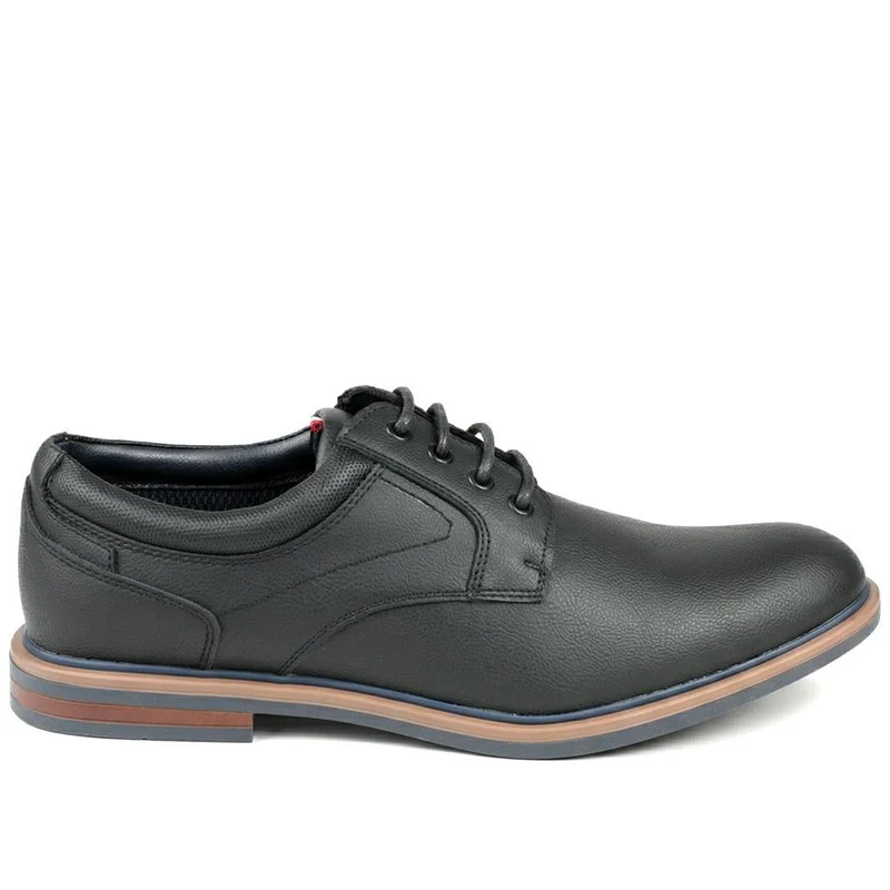 Wide Fit Smart Lace Up Shoes - JIAHU43003 / 329 334 - Black