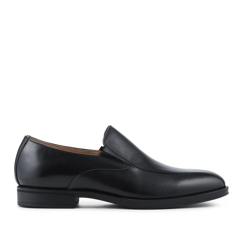 Rothbury Wide Fit Slip On Leather Loafers - ROTHBURY / 328 094 - Black