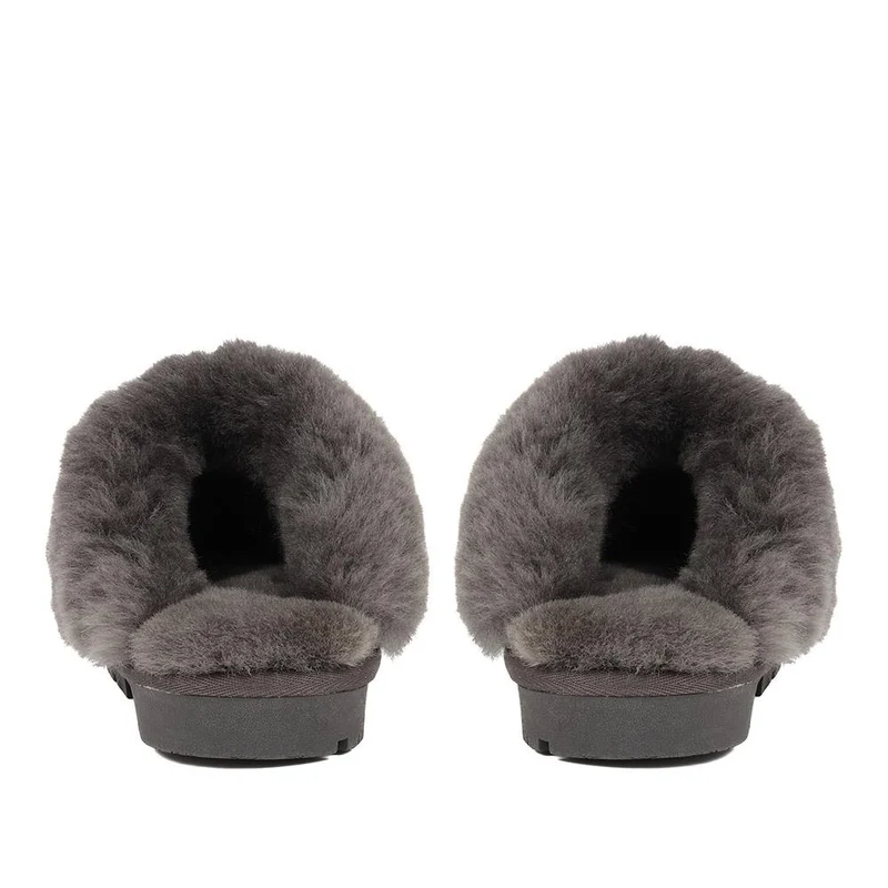 Sheepskin Lined Slippers - DUO38001 / 324 670 - Grey