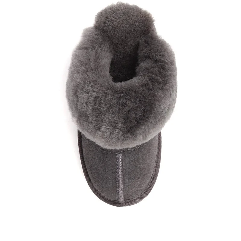 Sheepskin Lined Slippers - DUO38001 / 324 670 - Grey